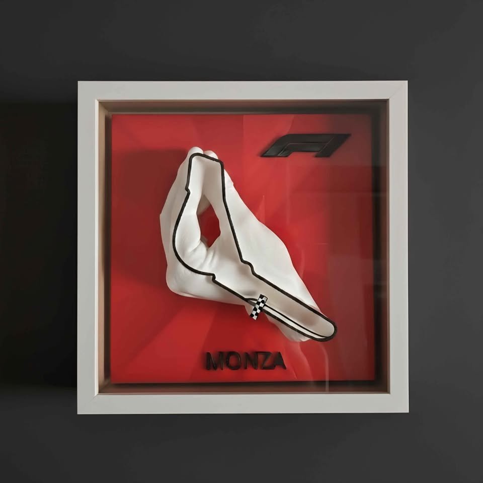 Formula 1 Monza Italian Hand Gesture Wall Art - Formula 1 Circuit Decor Gift