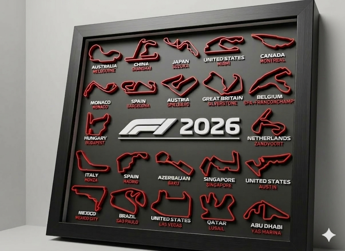 Formula 1 Circuit Wall Art – 2026 Edition